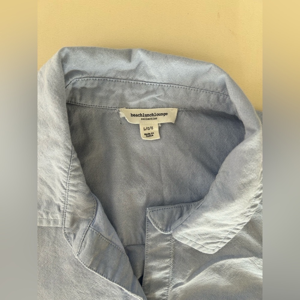 beachlunchlounge Light Blue Long Sleeve Button-Up Shirt - Picture 3 of 6